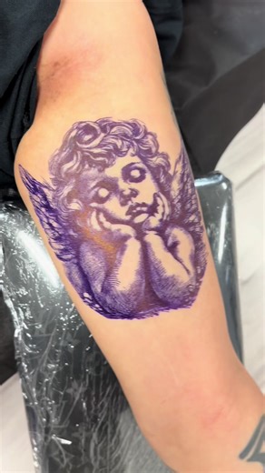 Tattoos are forever! Pain is temp Stencil made by printer from @MonicashTattooSupply . . . #fypppppp #tattootiktok #wlw #tattoostencil #tattoosleeve