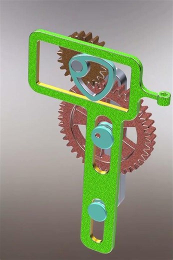 Cam and Gear Mechanism | Coordinated Motion System ⚙️ #shorts