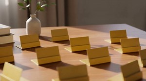 OMISTAR 24 PCS Brass Place Card Holders - Gold Brass Stainless Mini Table Numbers Holders, L-Shape Card Display Stands for Table Price Tags, Food Signs, Weddings, Restaurants