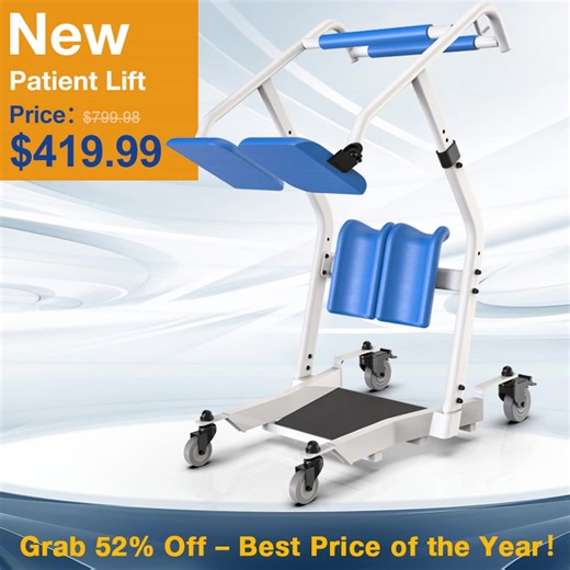 💪✨ Regain Independence with Ease! Caring for a loved one shouldn’t be stressful ❤️ The Whlicks Sit-to-Stand Lift makes every transfer safe, smooth, and effortless 🙌 The WHLICKS sit-to-stand lift makes transfers safer and easier. Supports up to 400 lbs and users 5'1"–6'6", with a single-action swivel seat, cushioned split seat & shin supports, and a sturdy steel frame to reduce sway. Ergonomic design ensures stability for patients and minimizes strain for caregivers—ideal for home or profession