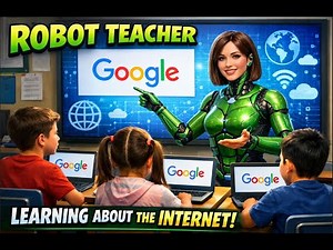 How a Robot Teacher Explains Internet Basics to Kids | AI Education