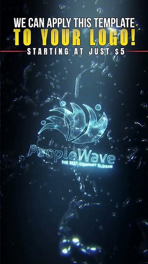 ✨Water Splash Logo – Refreshing Liquid Animation for Dynamic Logo Reveal "E616"