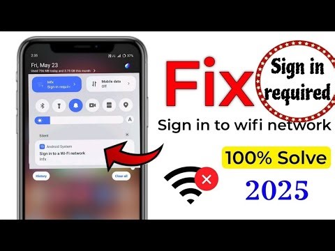 fix sign in to wifi network | how to solve sign into wifi network problem | wifi sign in required