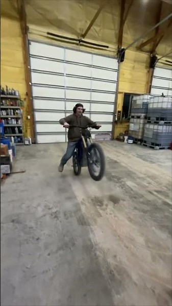E-Bike Wheelie Ends in Collision With Forklift