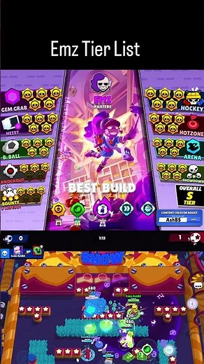 Emz tier list and best build with Buffies #brawlstars