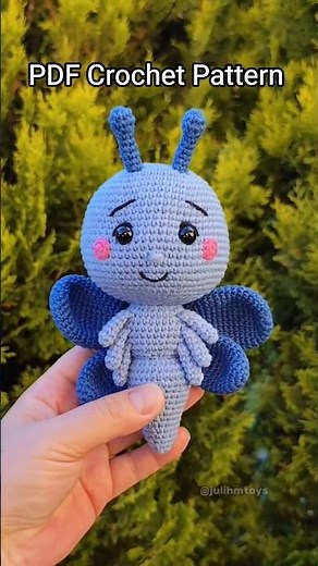Amigurumi butterfly PDF Crochet Pattern 🦋🧶 #amigurumi #crochet #diy #crocheting