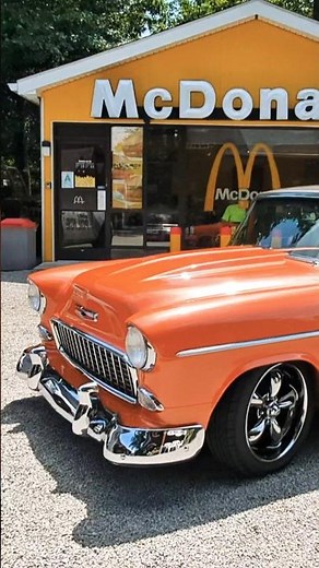 🍑 Peachy Orange 55 Chevy Hot Rod | McDonaldland Car Show 2026 Louisville #chevrolet #classiccars