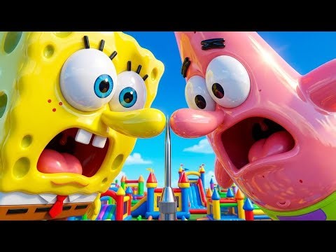 SpongeBob Turned into a GIANT BALLOON! Don't Pop! | Epic 4K SpongeBob Animation