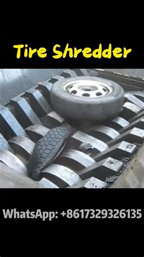How a Tire Shredder Works: From Old Tires to Recyclable Rubber #tire #recycle