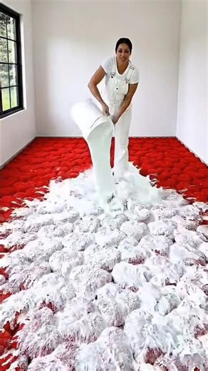 Watch This Stunning Red Heart Pillow Epoxy Floor Turn Into Pure Luxury! #epoxyfloor​ #RedHeartMosaic