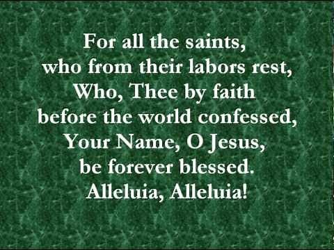 For All The Saints - with lyrics (live performance)