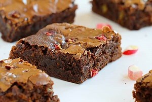 Rhubarb Brownies