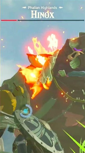 Epic Hinox Battle in Zelda: Breath of the Wild! #shorts