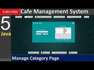 5. Cafe Management System in java - Manage Category Page (JFrame, Mysql Database, Netbeans IDE)