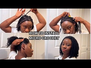 How To Install 4C Micro Crochet Double Loop to Blend With Natural Hair + Take Down | HerGivenHair