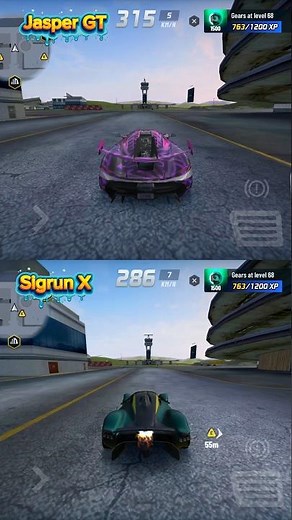 Jesper GT 🆚 Sigrun X Challenge // Who Wins?🤔// Extreme Car Driving Simulator #shorts #beamngdrive