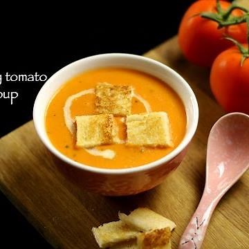 tomato soup recipe | creamy tomato soup recipe