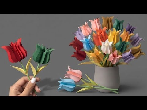 Turn Simple Paper Into This Stunning Bouquet! 🌸 | DIY Craft🌸
