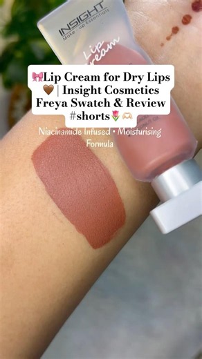 Lip Cream for Dry Lips 🤎 | Insight Cosmetics Freya Swatch & Review #shorts