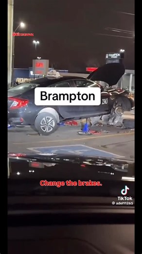 @6ixnewzz on Instagram: "👀🧐😅 Taxi Driver Seen Changing His Brakes And Doing An Oil Change At Tim Hortons In Brampton 🇨🇦🌃🔧🚕♿️ *Follow For More On This* Thoughts 🤔🗯 • • • • • #canada #canadians #toronto #the6ix #indians #canadian #liberals #ontario #markcarney #punjab #indian #elbowsup #trump #liberal #ottawa #toronto #gta #the6 #liberal #alberta #canada🇨🇦 #trump #taxi #51ststate #torontocanada #timhort