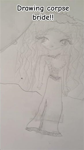 drawing corpse bride!! #corpsebride #fyp #foryou #shorts