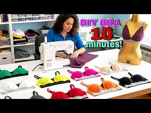 ⏱️ DIY Bralette in Just 10 Minutes! | Easy & Comfortable Bra from Recycled Fabric(Fabric Scraps)♻️👙