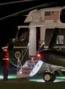 President Trump and The First Lady arrived at The White House in Marine One, landing on The South Lawn at 8:24pm e.t. The President gaggled with travel Reporters on Air Force One during the return flight, but took no questions nor did he offer Press any spontaneous remarks on arrival at The White House. -9/18/2025 | Your IC at Work