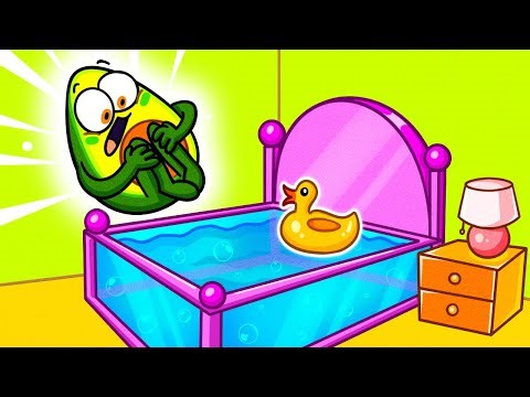 Cado Turned His Bed Into Pool || Breaking the Pool Rules || Best Cartoons by Avocadoo