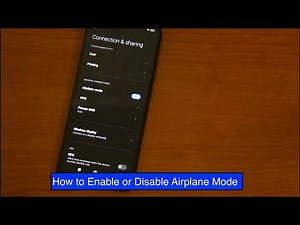 How to turn on or turn off Airplane Mode