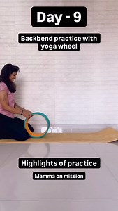 Day - 9 backbend practice with yoga wheel (highlights of the day) #vaibhavlaxmijhala #indianyogini #fitnessmom #backbend #backbendchallenge #backbendwithyogawheel #yogawithvaibhavlaxmijhala #mammaonamission | Yoga With Vaibhavlaxmi Jhala