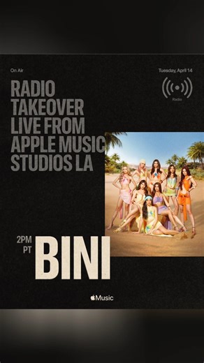 Bini Radio Takeover Live From Apple Music Studios LA #bini #shorts #applemusic