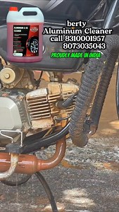 💥 BERTY Aluminium & SS Cleaner – Tested on a Very Dirty Hero Honda Splendor Engine! Engine tha pura jamahua grease, mitti aur oxidation se bhara 😮‍💨 Bas ek spray kiya aur dekho magic – engine ho gaya bilkul brand new look! ✨ No scrubbing, no damage — sirf instant deep cleaning 💯 Garage walon ka trusted formula, bikers ka favourite product 🚀 📍 Jabir Ibn Hayyan Industry #01, Godkhe Factory, Nava Ayodhya Nagar, Old Hubli 📞 91 8310001957 | 91 8073035043 When Your Car is Dirty, Use BERTY 🚗✨ -