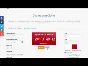 Create a Countdown Clock and Embed in Your Website
