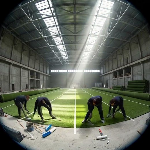 We Built a Full Soccer Field Inside a Building 😱⚽