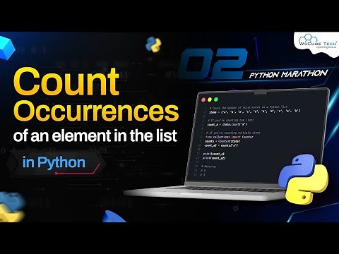 How to Count Occurrences of an Element in a list in Python | Python Programming