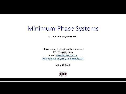 DSP Lecture-4: Minimum-Phase Systems
