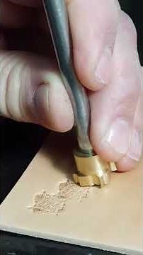 Brass stamp for leather work #106. How to use.