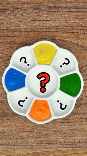 Yellow + Green + Orange + Blue = Color? #colormixing #satisfaction #shorts