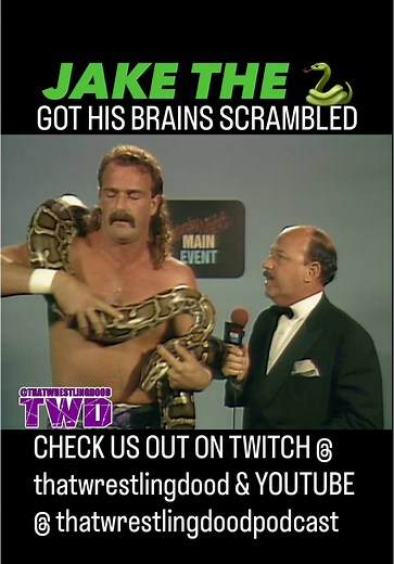 WWF MAIN EVENT - MAY 2, 1987 CHECK US OUT ON TWITCH @ thatwrestlingdood & YOUTUBE @ thatwrestlingdoodpodcast Don’t forget to LIKE, COMMENT, SHARE & FOLLOW.. . . . . #jakethesnake #jakethesnakeroberts #meangene #80swrestling #mainevent #wwemainevent #thatwrestlingdood #luchalibre