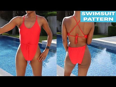 SWIMSUIT PATTERN DIY Reversible High Cut Leg One Piece Swimsuit Pattern, GIGI FASHION DESIGNER