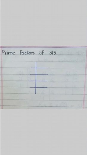Prime factors of 315 #shorts