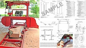BAND SAWMILL PLANS, BUILD IT YOURSELF COMPLETE FABRICATING INSTRUCTIONS heav