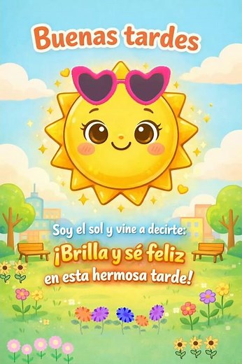 Buenas tardes ☀️✨ Brilla y sé feliz hoy