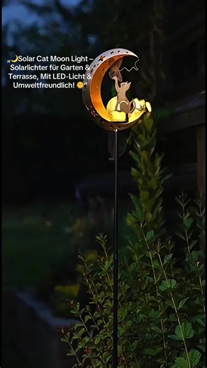 „🐱Solar Cat Moon Light – Wunderschönes Gartenlicht mit LED, Perfekt für deinen Außenbereich! 🌛“#GartenDekor #SolarLicht #LEDBeleuchtung #GartenLichter #Außenbereich