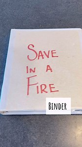 Wednesday Where it Goes: the save in a fire binder • Small binder with a page protector for each person • contains all their personal documentation: birth certificate, SS card, bank information, baptismal certificate, passports, etc. •quick reference for now, easy pass to them when they are ready (could be added to the special needs binder should that be what you are passing off to an adult individual) #wednesdaywhereitgoes #saveinafire #paperworkorganization #documentationorganization #homeorga