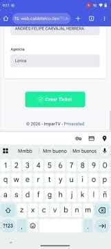 Creación de tickets web
