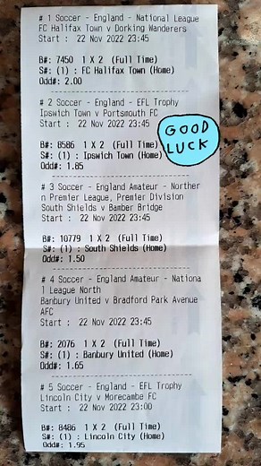 FREE TIPS FOR 22NOV. GOOD LUCK ALL