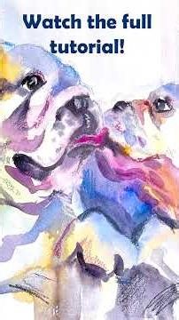 Watercolor and pencil for pet portraits: bulldogs