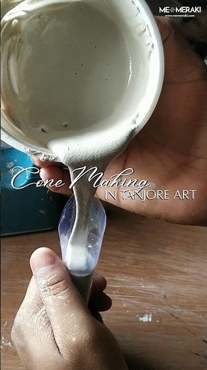 Tanjore painting cone making | How to make a cone for Tanjore painting | Traditionally made cones