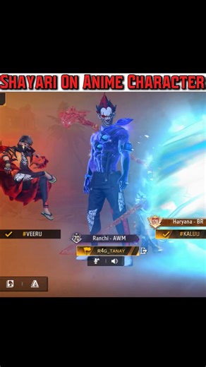 Shayari On Anime Character 🤙🤡Wait For End🤣💀#shorts #shortsfeed #freefire #funny #viral #trending